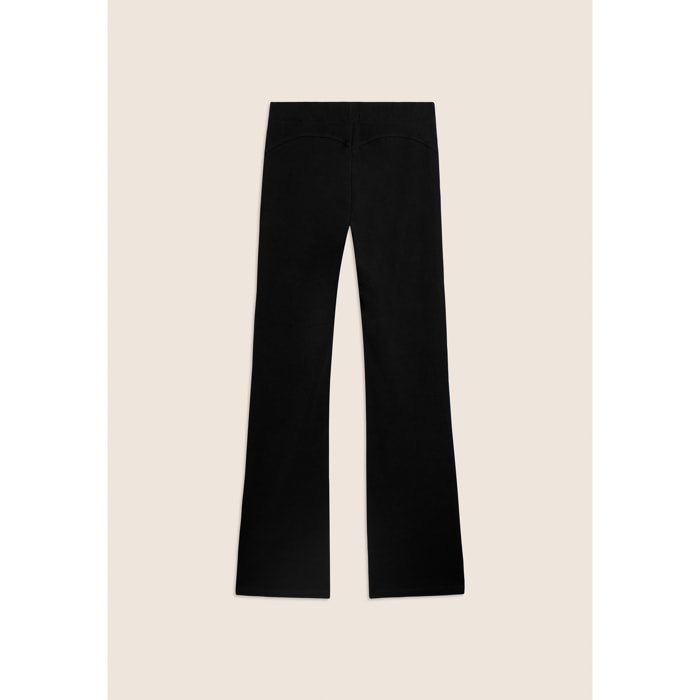 Leggings Aderenti con Fondo a Zampa e Vita Regular