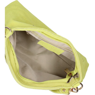 Borsa a mano da donna Made in Italy - Modello Celeste Pro - Pelle scamosciata - 30.0 x 17.0 x 9.0 cm