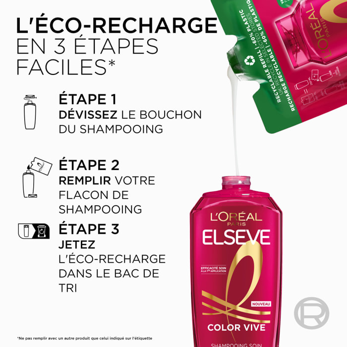 Lot de 6 - L’Oréal Paris Elseve Color Vive Eco-recharge Shampooing Protection Couleur 250ml