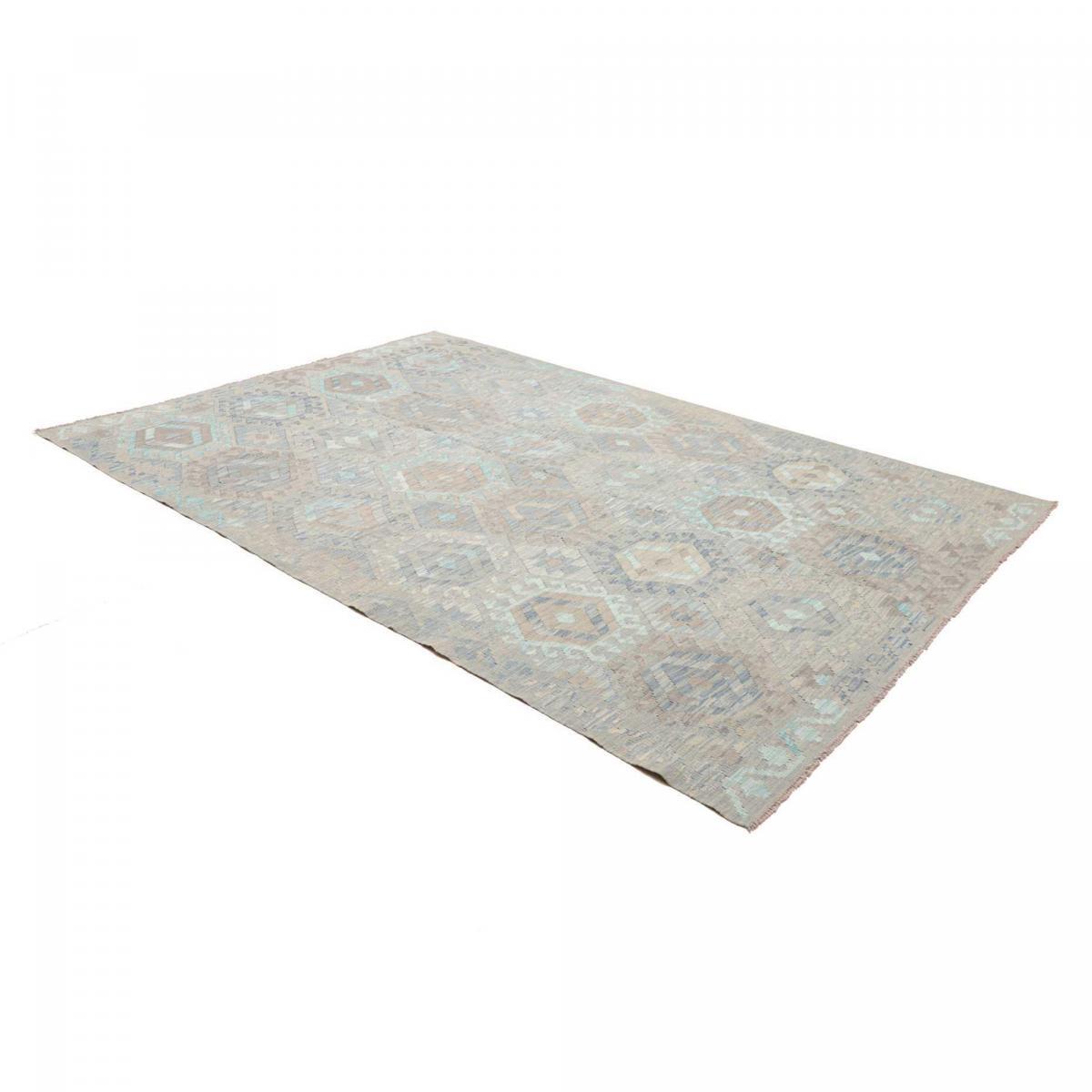 Tapis kilim, motif géométrique, tissé plat artisanal, KEPU