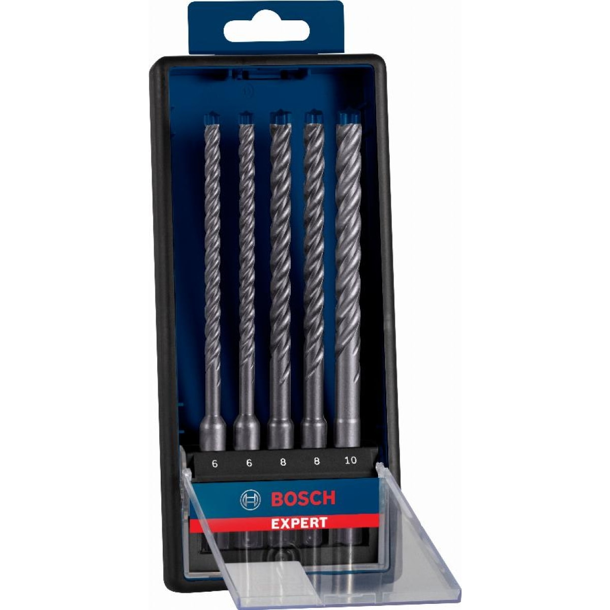 Coffret 5 forets béton 4 taillants SDS-Plus 7X Expert BOSCH 6/6/8/8/10 mm - 2608900198