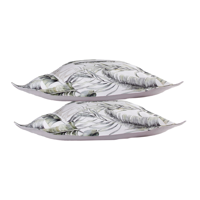 Lot de 2 Taies d'oreiller satin de coton imprimé Palmariva