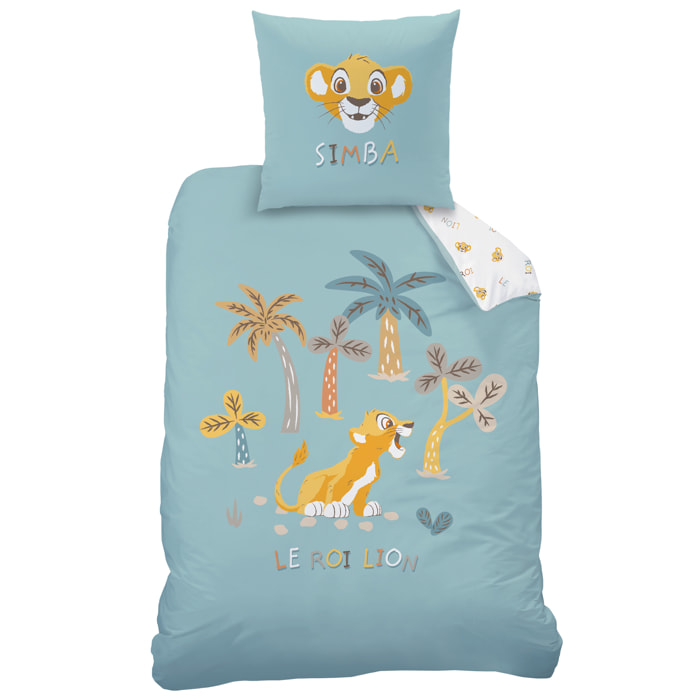 Parure de lit imprimée 100% coton, DISNEY HOME LE ROI LION SAVANE