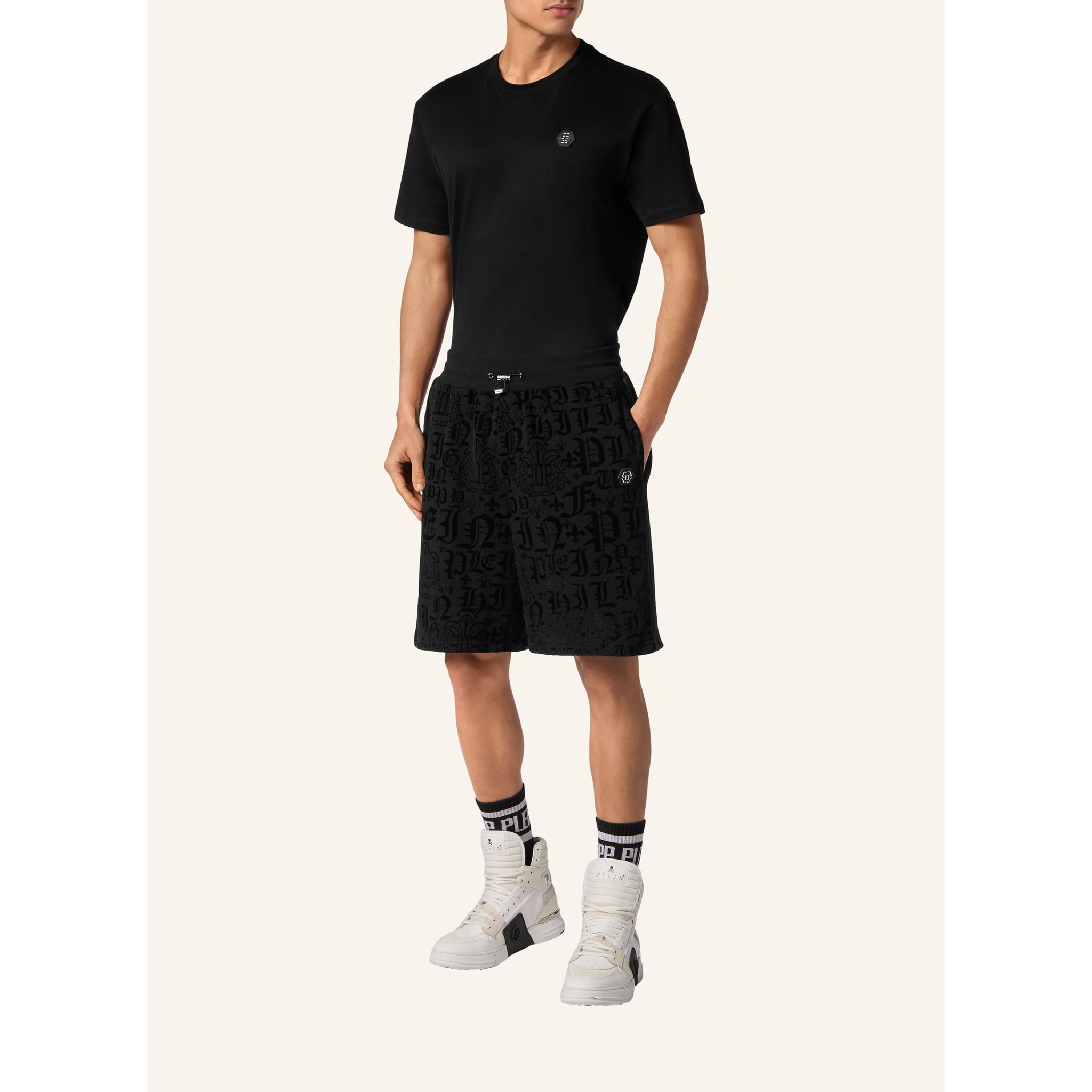 PHILIPP PLEIN Sport Shorts GOTHIC PLEIN