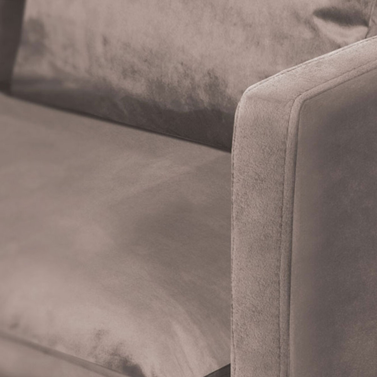 Fauteuil Velours Splendido, 1 Place, Style Contemporain