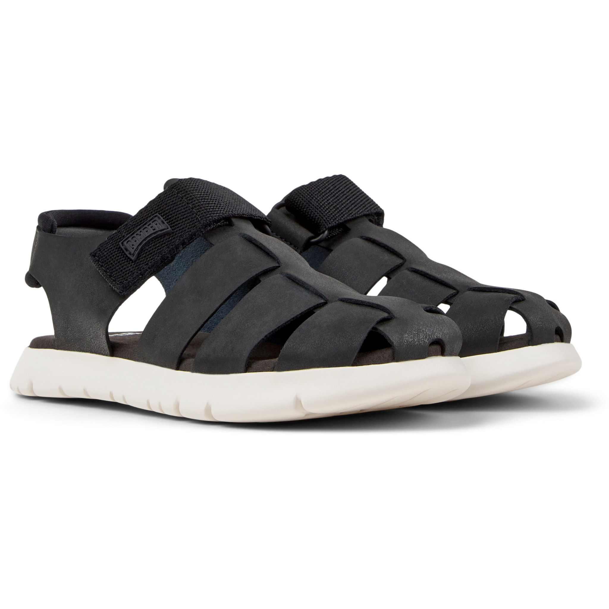 Sandalias - CAMPER Oruga - Negro - Cuero de gamuza