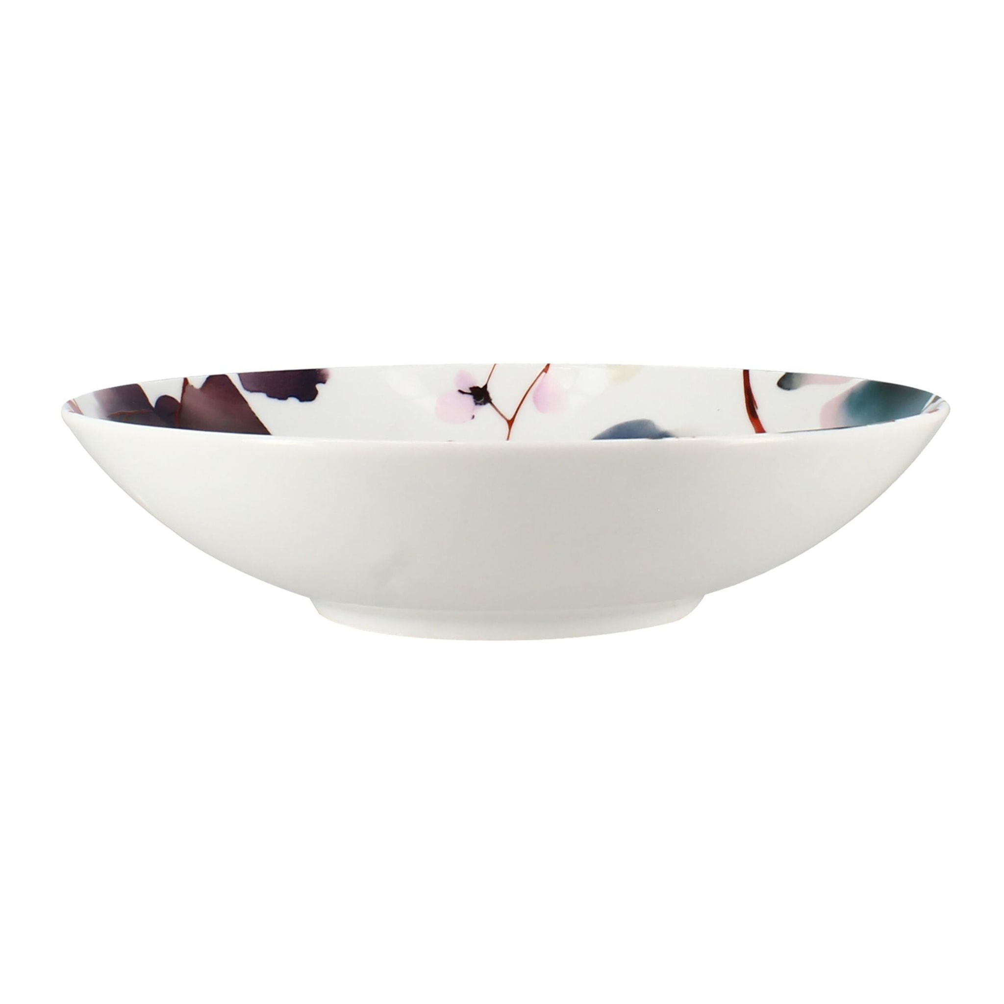 Lot de 6 assiettes creuses en porcelaine blanche 21cm AQUARELLE