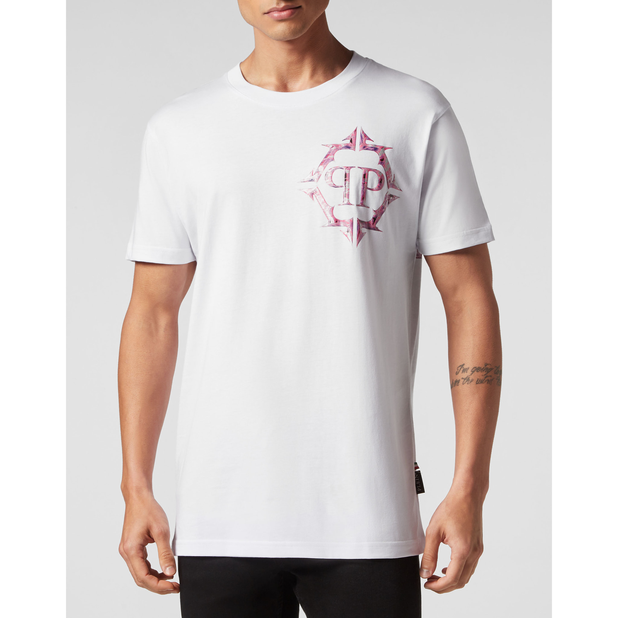 PHILIPP PLEIN T-Shirt Round Neck CHROME