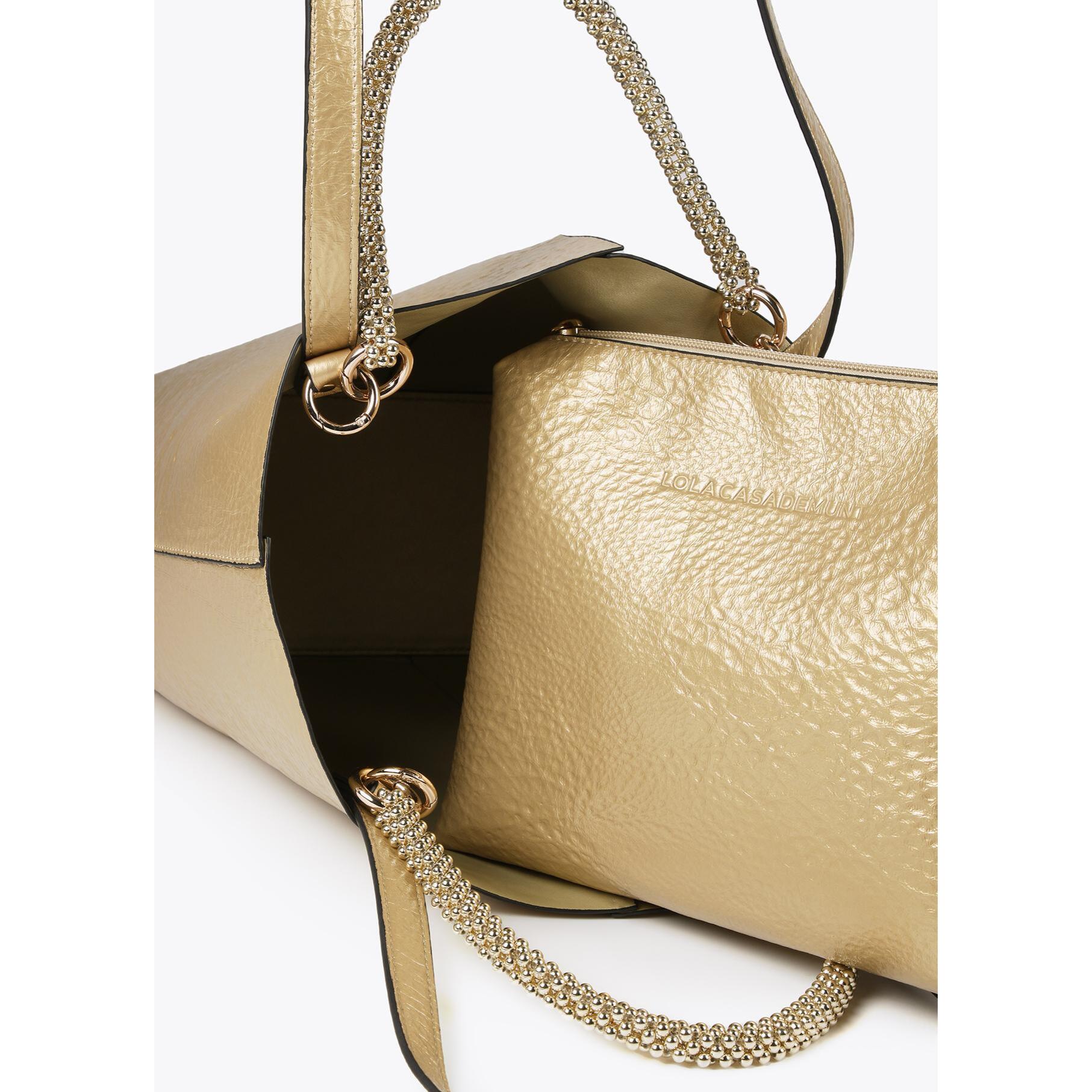 Borsa shopper metallizzata