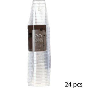 20 verrines facettes plastique