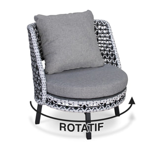 AGADIR - Salon de jardin 4 places en aluminium