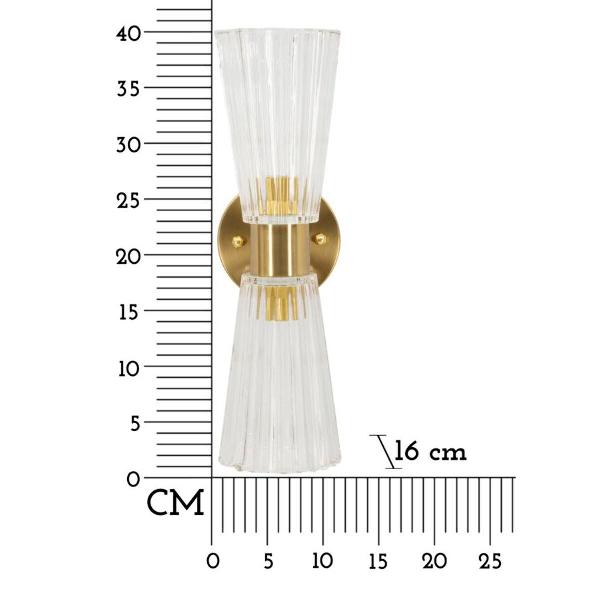 LAMPADA DA MURO PRAGA CM 11X16X40