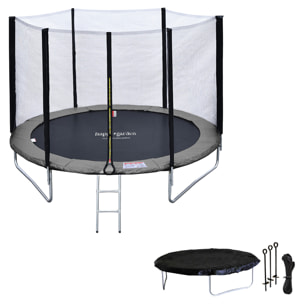 Trampoline réversible avec accessoires -
