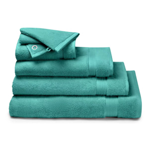 Drap de bain pur coton 550 g/m² uni vert Elea emeraude