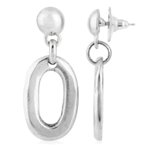 Pendiente plata colgante plata chapado oval colgante