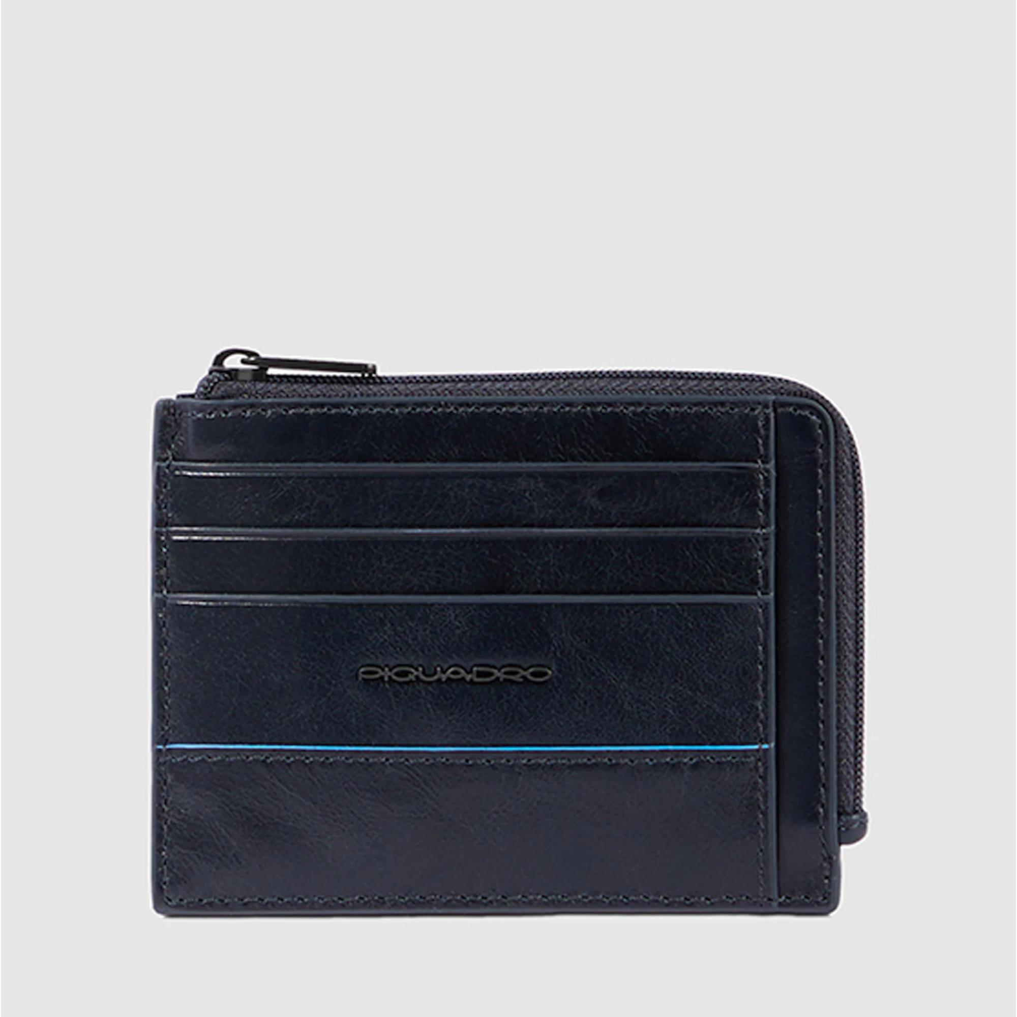 Piquadro Zipper coin pouch with document holder