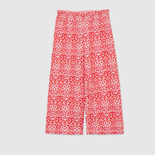 Pantalone crop fantasia etnica