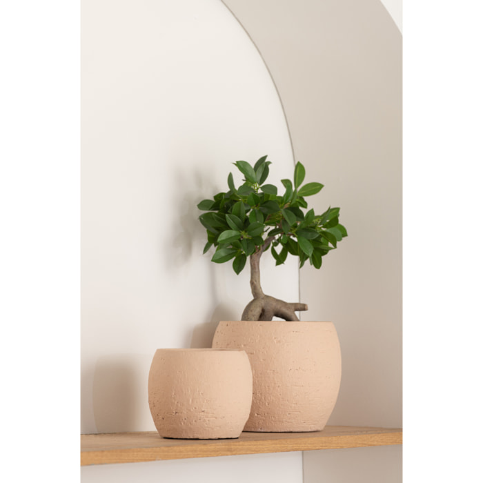 J-Line cache-pot Enya - céramique - beige - medium - Ø 20 cm