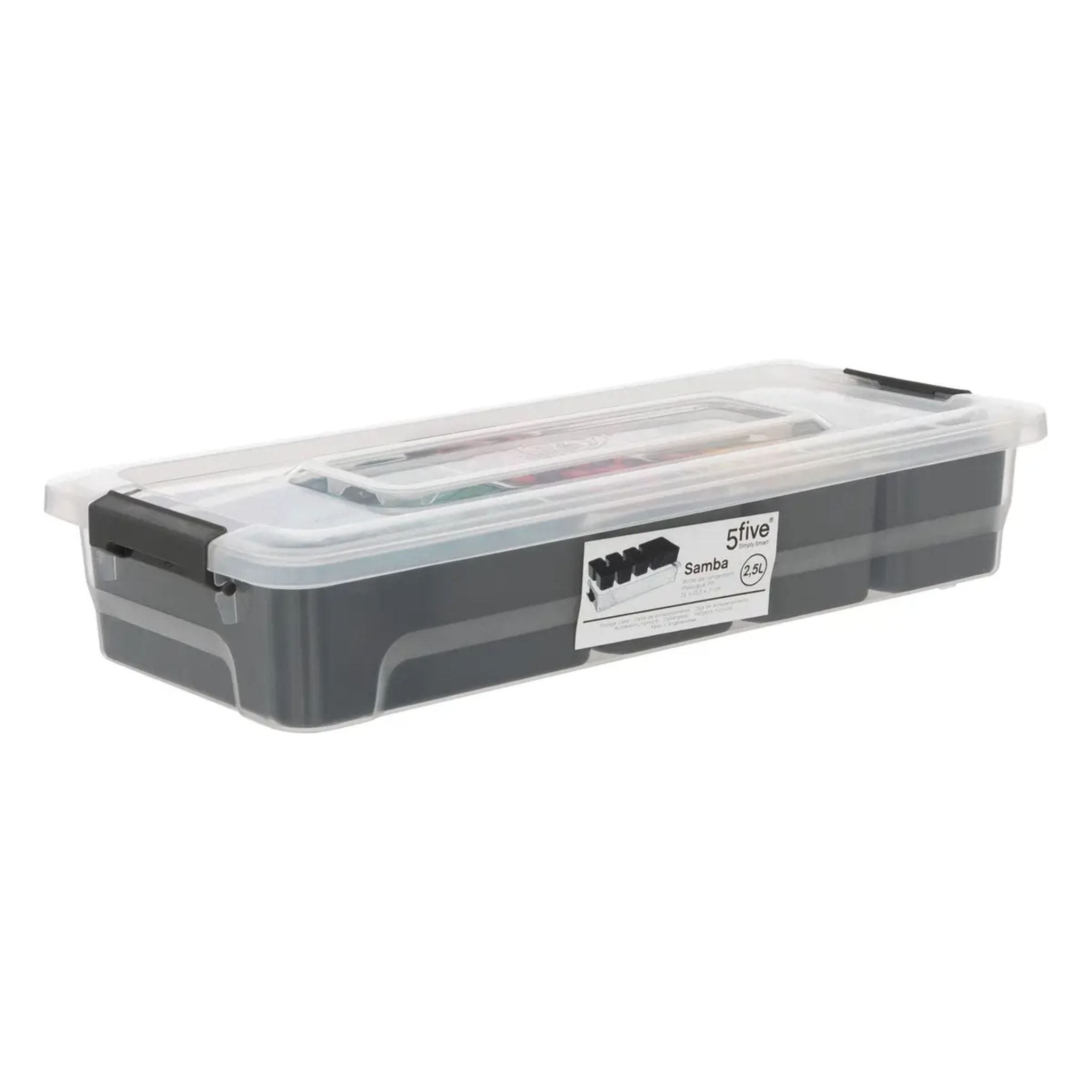 Boîte en plastique compartimentée "Samba" 2,5L
