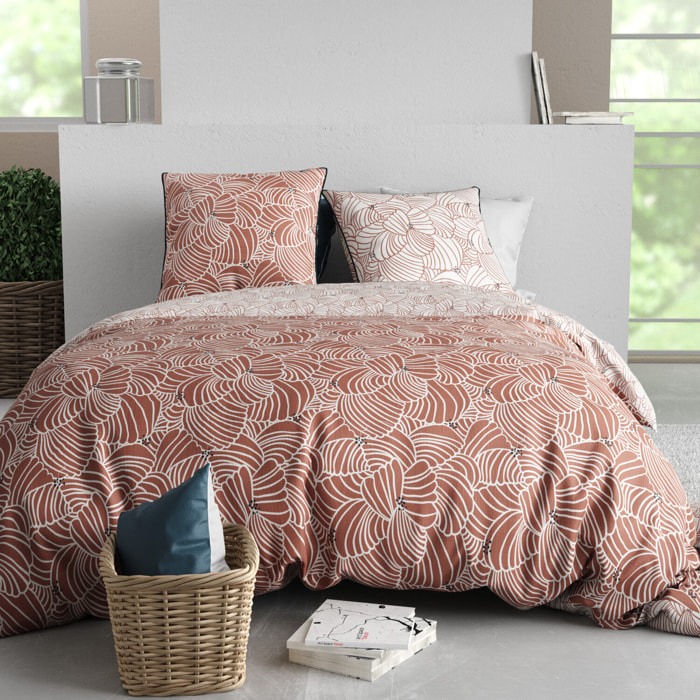 Parure housse de couette 3pcs 100% coton 57 fils mimosa