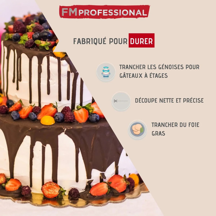 Trancheur à gâteau avec deux fils de rechange FM Professional Pâtisserie