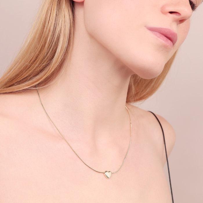 Collana Girocollo Catena Veneziana con Ciondolo Cuore