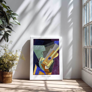 Tableau celebre Guitare sur une table par Juan Gris Toile imprimée