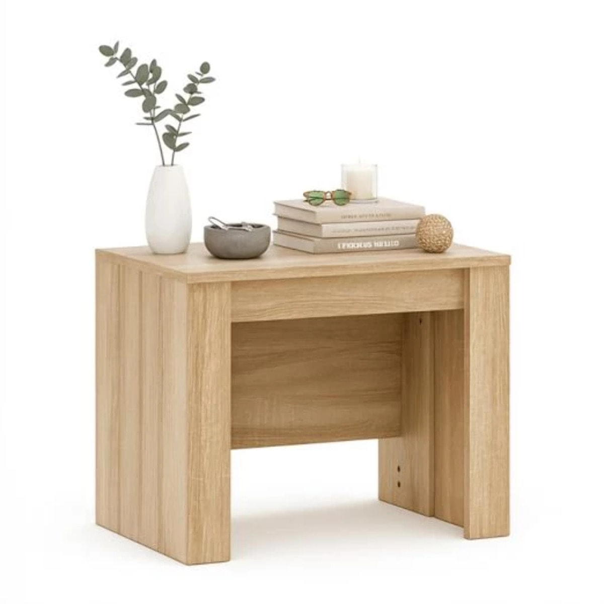 Mesa consola extensible Denis en roble canadian 50-235 cm Roble Canadian