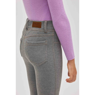 Leggings termici effetto denim grigio per bambine