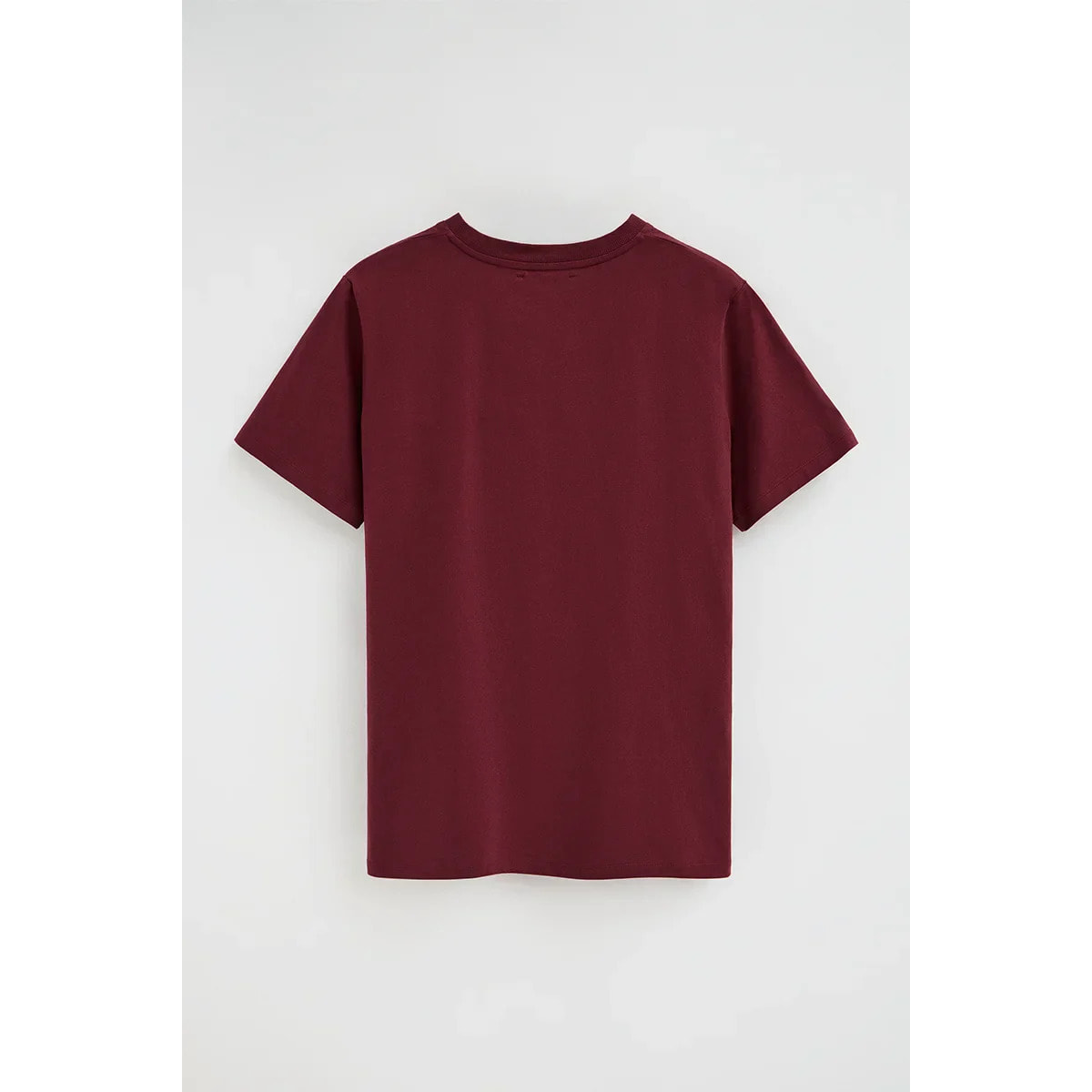Camiseta granate de cuello pico con logo Rigby Go