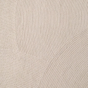 Tapis rond, motif rond, laine tissée main yox, chaleureux