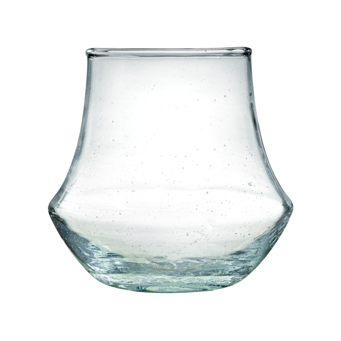Nour - Juego de 6 vasos de cata de 28 cl en vidrio reciclado soplados a mano