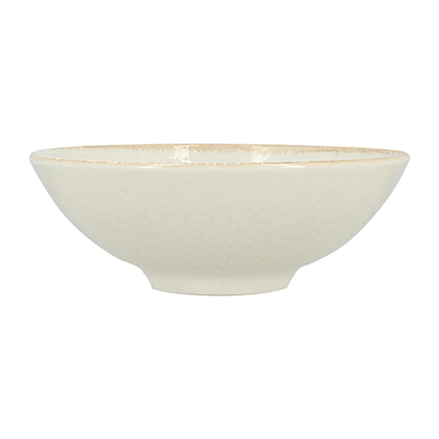 Lot de 6 coupelles en porcelaine blanche et liseré beige 15cm NUANCE