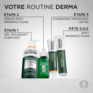 L'Oréal Paris Men Expert Derma Control Routine Anti-Imperfections Gel Moussant Purifiant & Sérum Anti-Imperfections