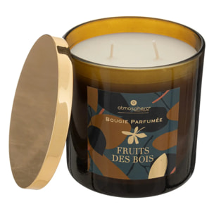 Bougie parfumée Plum 400g pot verre fruits des bois