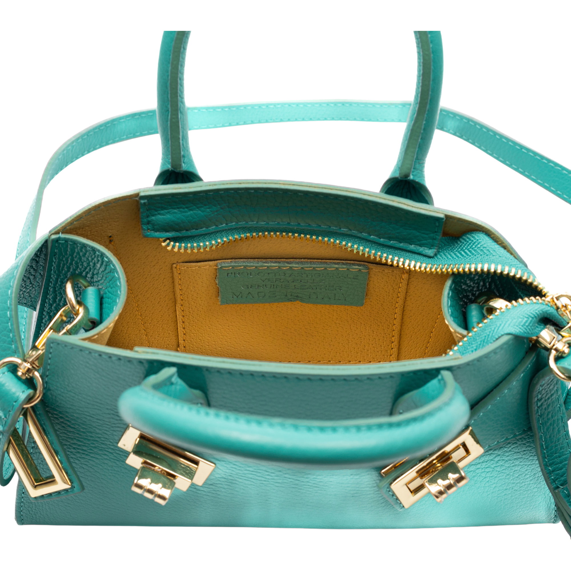 Piccola borsa tote in vera pelle Dollaro.