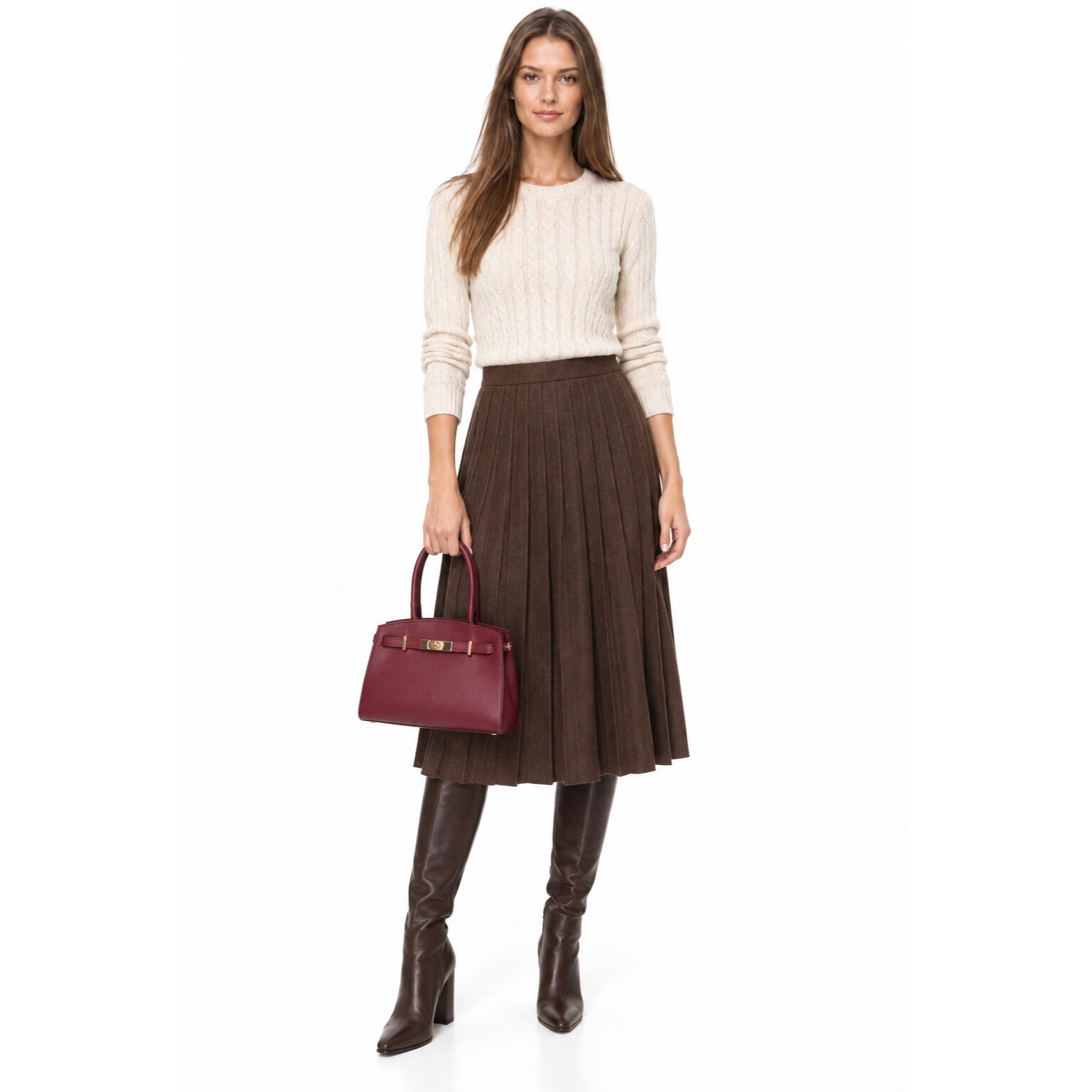 Tote Anna Luchini Bordeaux