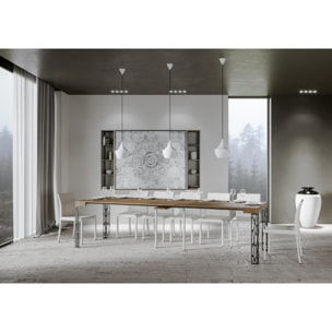 Consolle allungabile 90x40/300 cm Ghibli Noce telaio Antracite.