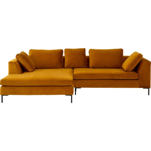 Canapé d'angle Gianni 290cm gauche velours doré Kare Design