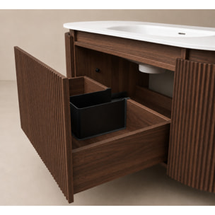 MOBILE DA BAGNO COSMO 120CM NOCE PURO - 3 PEZZI