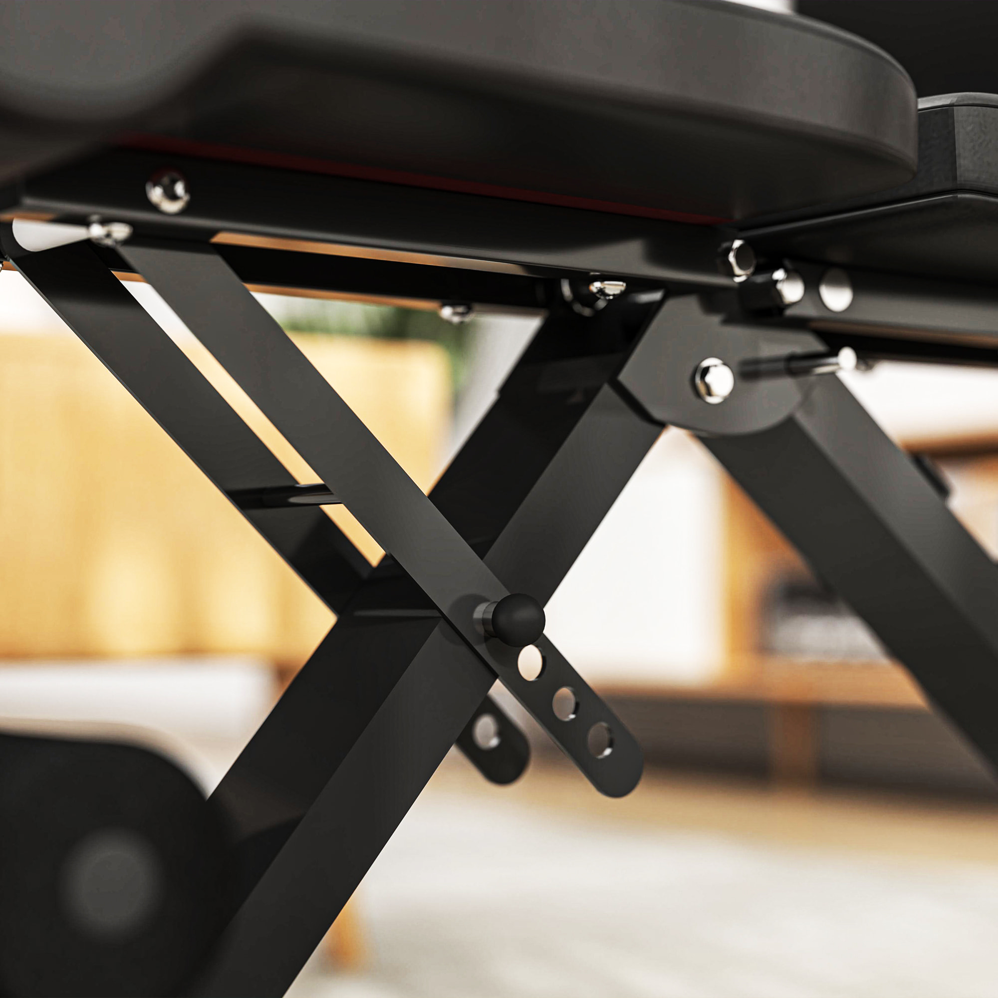 Banco de Pesas Ajustable Banco de Musculación Plegable Banco de Abdominales para Entrenamiento de Cuerpo Completo en Hogar Gimnasio Negro