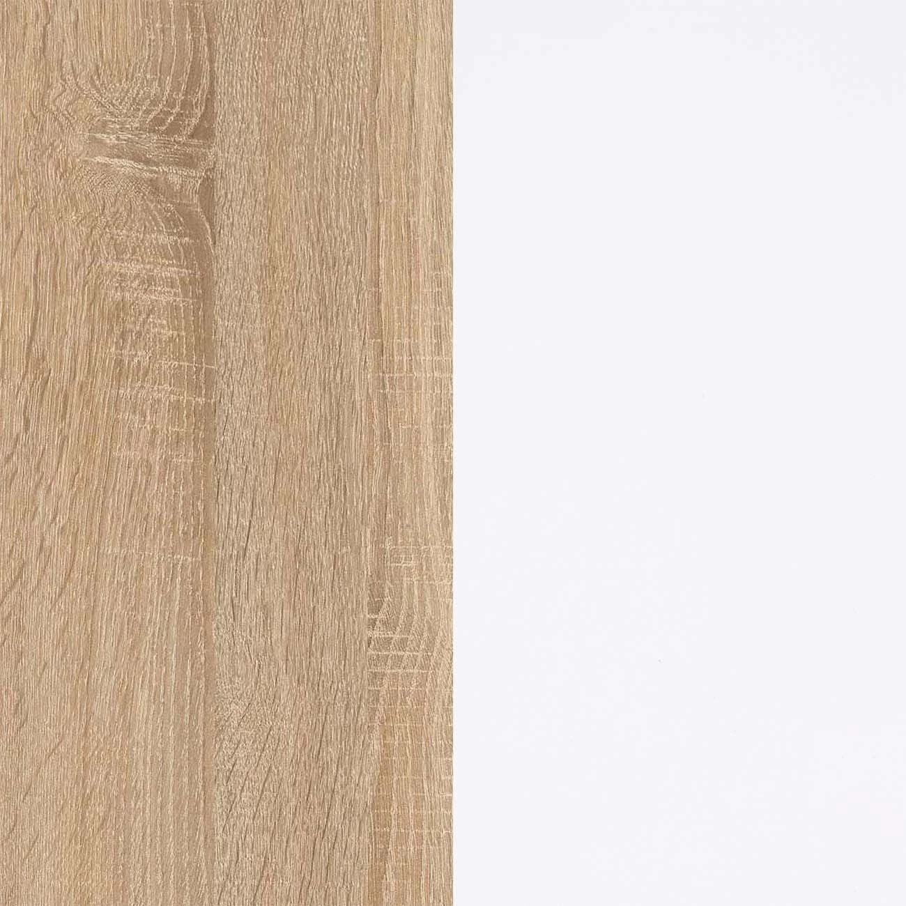 Zapatero de 2 puertas en blanco mate y roble canadian 55x108 cm Liam Roble Canadian - Blanco Artik (Blanco Mate)