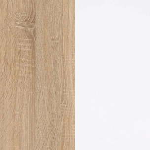 Zapatero de 2 puertas en blanco mate y roble canadian 55x108 cm Liam Roble Canadian - Blanco Artik (Blanco Mate)