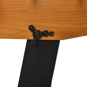 Baby-foot table de Babyfoot pliable dim. 98L x 42l x 62H cm 2 balles fournies MDF imitation bois et noir