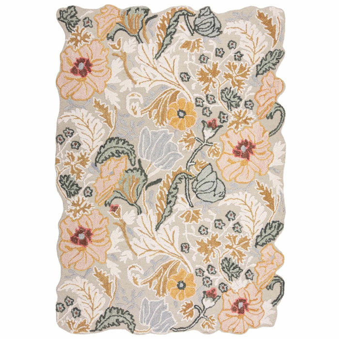 Tapis en laine floral géométrique DAPHNE Rose