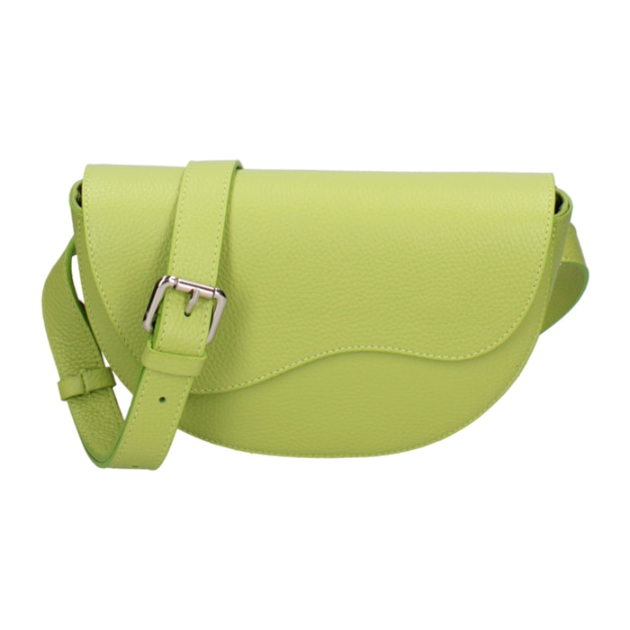 Marsupio da donna in vera pelle - Modello False - Made in Italy - 25.0 x 15.0 x 9.0 cm