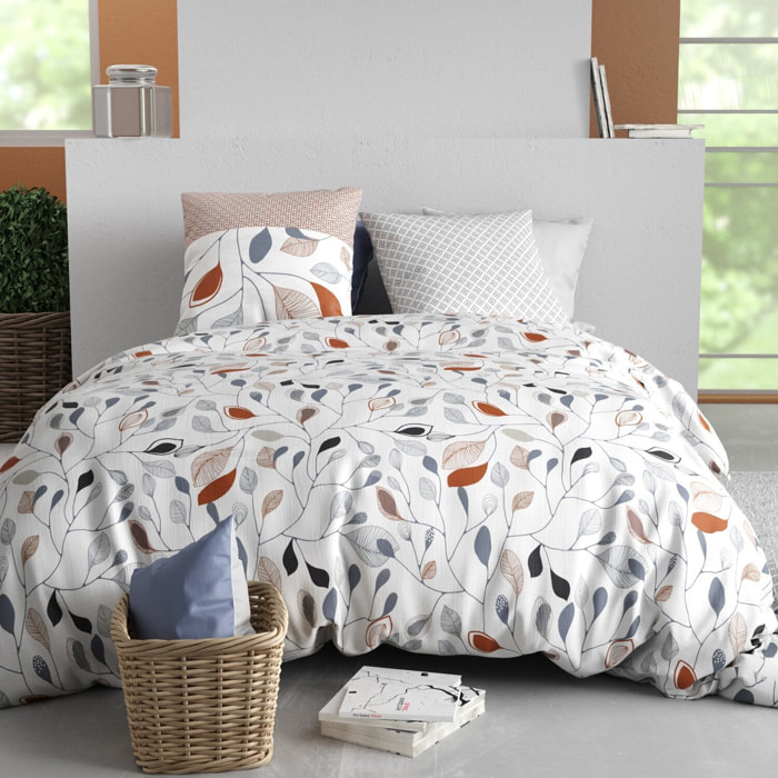 Parure housse de couette imprimé 100% coton - flolia