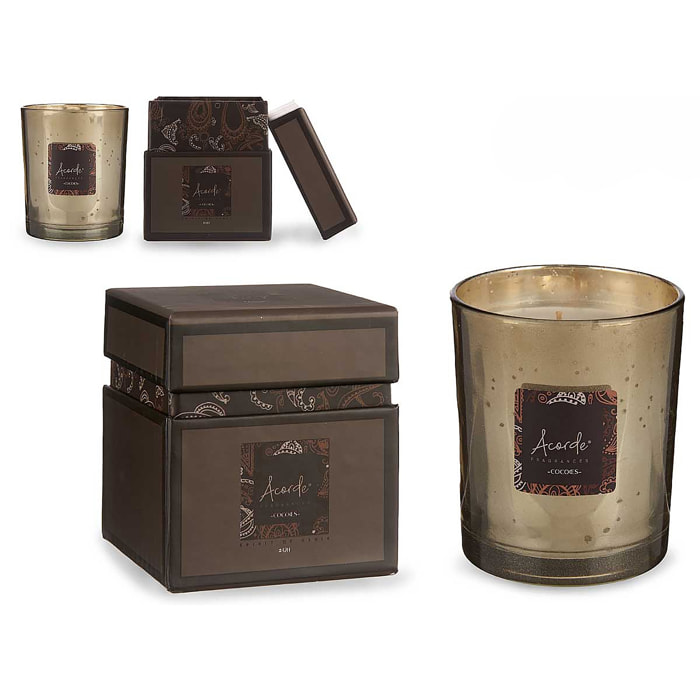 Candela profumata in barattolo con scatola, profumo di cocco. 200 ml, 42h