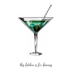 Tableau kitchen is for dancing Tableau alu Dibond