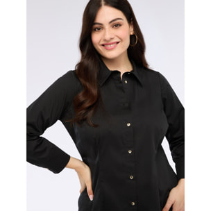 Fiorella Rubino - Camicia in cotone stretch - Nero